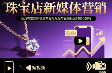 珠宝店新媒体营销，助力珠宝商家快速掌握短视频与直播运营的核心策略瀚萌资源网-网赚网-网赚项目网-虚拟资源网-国学资源网-易学资源网-本站有全网最新网赚项目-易学课程资源-中医课程资源的在线下载网站！瀚萌资源网