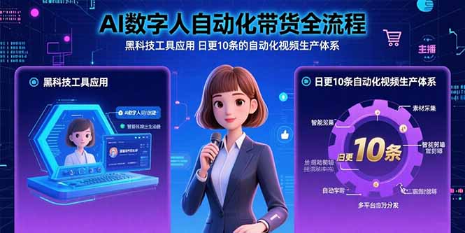 （15699期）AI数字人自动化带货全流程：黑科技工具应用 日更10条的自动化视频生产体系瀚萌资源网-网赚网-网赚项目网-虚拟资源网-国学资源网-易学资源网-本站有全网最新网赚项目-易学课程资源-中医课程资源的在线下载网站！瀚萌资源网