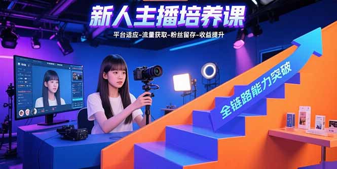 （15701期）新人主播培养课：平台适应-流量获取-粉丝留存-收益提升 全链路能力突破瀚萌资源网-网赚网-网赚项目网-虚拟资源网-国学资源网-易学资源网-本站有全网最新网赚项目-易学课程资源-中医课程资源的在线下载网站！瀚萌资源网