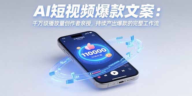 （15569期）AI短视频爆款文案：千万级播放量创作者亲授，持续产出爆款的完整工作流瀚萌资源网-网赚网-网赚项目网-虚拟资源网-国学资源网-易学资源网-本站有全网最新网赚项目-易学课程资源-中医课程资源的在线下载网站！瀚萌资源网