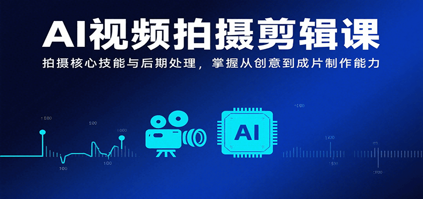 AI视频拍摄剪辑课，拍摄核心技能与后期处理，掌握从创意到成片制作能力瀚萌资源网-网赚网-网赚项目网-虚拟资源网-国学资源网-易学资源网-本站有全网最新网赚项目-易学课程资源-中医课程资源的在线下载网站！瀚萌资源网