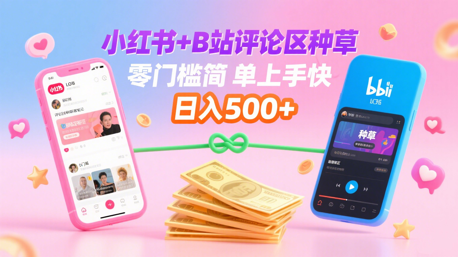 小红书+B站评论区种草，0门槛1分钟一单，只需复制粘贴，日入500+瀚萌资源网-网赚网-网赚项目网-虚拟资源网-国学资源网-易学资源网-本站有全网最新网赚项目-易学课程资源-中医课程资源的在线下载网站！瀚萌资源网