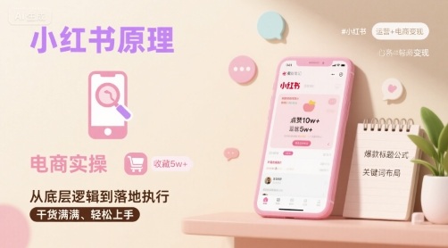 小红书原理以及详细实操流程，小红书电商教程瀚萌资源网-网赚网-网赚项目网-虚拟资源网-国学资源网-易学资源网-本站有全网最新网赚项目-易学课程资源-中医课程资源的在线下载网站！瀚萌资源网