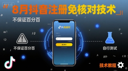8月抖音注册免核对技术，不保证百分百，自测瀚萌资源网-网赚网-网赚项目网-虚拟资源网-国学资源网-易学资源网-本站有全网最新网赚项目-易学课程资源-中医课程资源的在线下载网站！瀚萌资源网