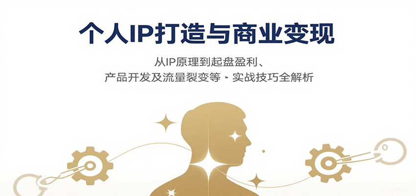 个人IP打造与商业变现，从IP原理到起盘盈利、产品开发及流量裂变等实战技巧全解析瀚萌资源网-网赚网-网赚项目网-虚拟资源网-国学资源网-易学资源网-本站有全网最新网赚项目-易学课程资源-中医课程资源的在线下载网站！瀚萌资源网