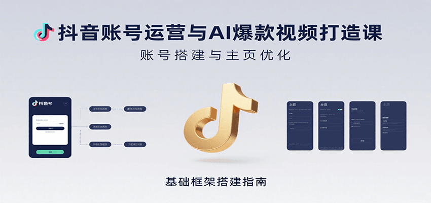 抖音账号运营与AI爆款视频打造课：含账号搭建、运营及多种AI特效视频制作方法瀚萌资源网-网赚网-网赚项目网-虚拟资源网-国学资源网-易学资源网-本站有全网最新网赚项目-易学课程资源-中医课程资源的在线下载网站！瀚萌资源网