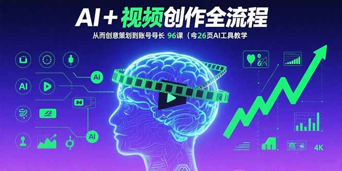 （15869期）AI+短视频创作全流程：从创意策划到账号增长，96节课(含26项AI工具教学)瀚萌资源网-网赚网-网赚项目网-虚拟资源网-国学资源网-易学资源网-本站有全网最新网赚项目-易学课程资源-中医课程资源的在线下载网站！瀚萌资源网