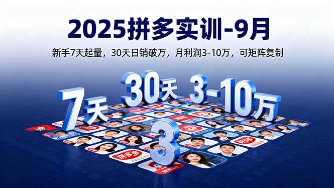（16008期）2025拼多多实训-9月：新手7天起量,30天日销破万,月利润3-10万,可矩阵复制瀚萌资源网-网赚网-网赚项目网-虚拟资源网-国学资源网-易学资源网-本站有全网最新网赚项目-易学课程资源-中医课程资源的在线下载网站！瀚萌资源网