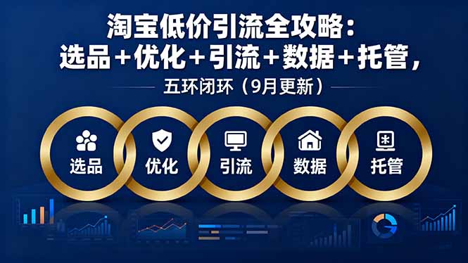 （16009期）淘宝低价引流全攻略：选品＋优化＋引流＋数据＋托管，五环闭环（9月更新）瀚萌资源网-网赚网-网赚项目网-虚拟资源网-国学资源网-易学资源网-本站有全网最新网赚项目-易学课程资源-中医课程资源的在线下载网站！瀚萌资源网