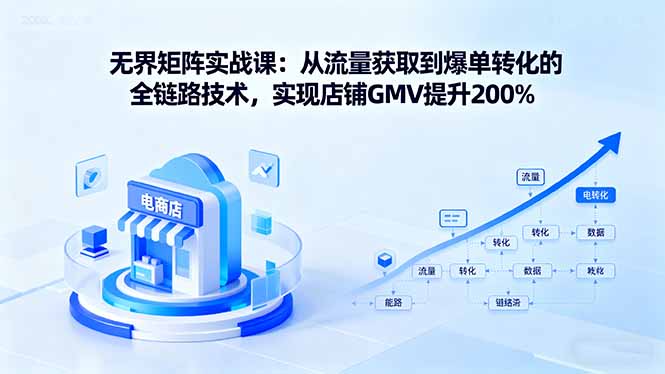 （16104期）无界矩阵实战课：从流量获取到爆单转化的全链路技术，实现店铺GMV提升200%瀚萌资源网-网赚网-网赚项目网-虚拟资源网-国学资源网-易学资源网-本站有全网最新网赚项目-易学课程资源-中医课程资源的在线下载网站！瀚萌资源网