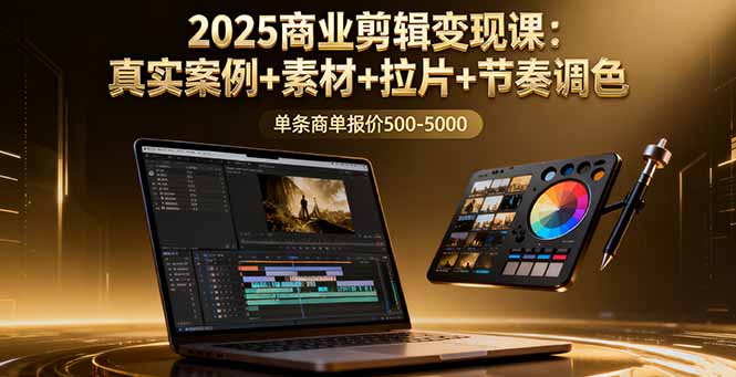 （16130期）2025商业剪辑变现课：真实案例+素材+拉片+节奏调色，单条商单报价500-5000瀚萌资源网-网赚网-网赚项目网-虚拟资源网-国学资源网-易学资源网-本站有全网最新网赚项目-易学课程资源-中医课程资源的在线下载网站！瀚萌资源网