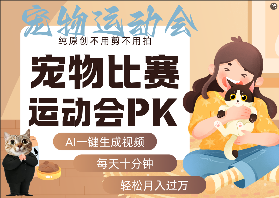 AI萌宠运动员跳水 射击  篮球  足球比赛   每天十分钟 附详细提示词文案库  代替做素材 卖提示词 卖虚拟资料  卖宠物产品 做宠物私人定制产品  带徒弟 带陪跑 卖课  创作者分成 月入5W+瀚萌资源网-网赚网-网赚项目网-虚拟资源网-国学资源网-易学资源网-本站有全网最新网赚项目-易学课程资源-中医课程资源的在线下载网站！瀚萌资源网