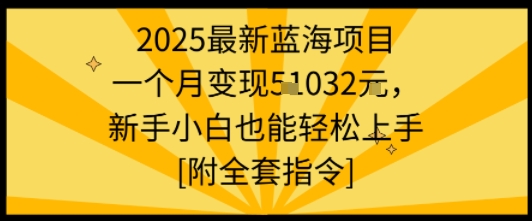 2025最新蓝海项目一个月变现1w+新手小白也能轻松上手【附全套指令】瀚萌资源网-网赚网-网赚项目网-虚拟资源网-国学资源网-易学资源网-本站有全网最新网赚项目-易学课程资源-中医课程资源的在线下载网站!瀚萌资源网