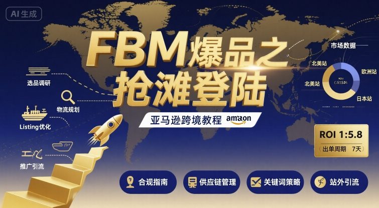FBM爆品之抢滩登陆-亚马逊跨境教程瀚萌资源网-网赚网-网赚项目网-虚拟资源网-国学资源网-易学资源网-本站有全网最新网赚项目-易学课程资源-中医课程资源的在线下载网站！瀚萌资源网