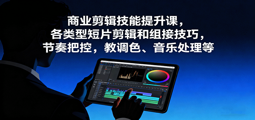 商业剪辑技能提升课，各类型短片剪辑和组接技巧，节奏把控，教调色、音乐处理等瀚萌资源网-网赚网-网赚项目网-虚拟资源网-国学资源网-易学资源网-本站有全网最新网赚项目-易学课程资源-中医课程资源的在线下载网站！瀚萌资源网