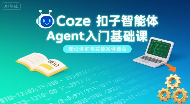 Coze扣子智能体Agent入门基础课，理论讲解与实操案例结合瀚萌资源网-网赚网-网赚项目网-虚拟资源网-国学资源网-易学资源网-本站有全网最新网赚项目-易学课程资源-中医课程资源的在线下载网站！瀚萌资源网