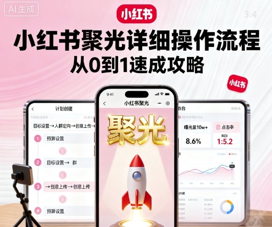 小红书聚光详细操作流程,小红书聚光从0到1速成攻略瀚萌资源网-网赚网-网赚项目网-虚拟资源网-国学资源网-易学资源网-本站有全网最新网赚项目-易学课程资源-中医课程资源的在线下载网站!瀚萌资源网