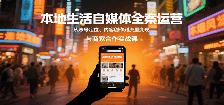 本地生活自媒体全案运营，从账号定位、内容创作到流量变现与商家合作实战课瀚萌资源网-网赚网-网赚项目网-虚拟资源网-国学资源网-易学资源网-本站有全网最新网赚项目-易学课程资源-中医课程资源的在线下载网站！瀚萌资源网