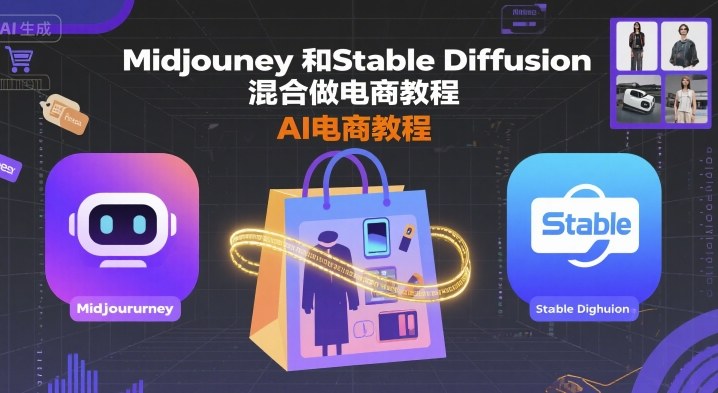 Midjourney和Stable Diffusion混合做电商教程-ai电商教程瀚萌资源网-网赚网-网赚项目网-虚拟资源网-国学资源网-易学资源网-本站有全网最新网赚项目-易学课程资源-中医课程资源的在线下载网站！瀚萌资源网