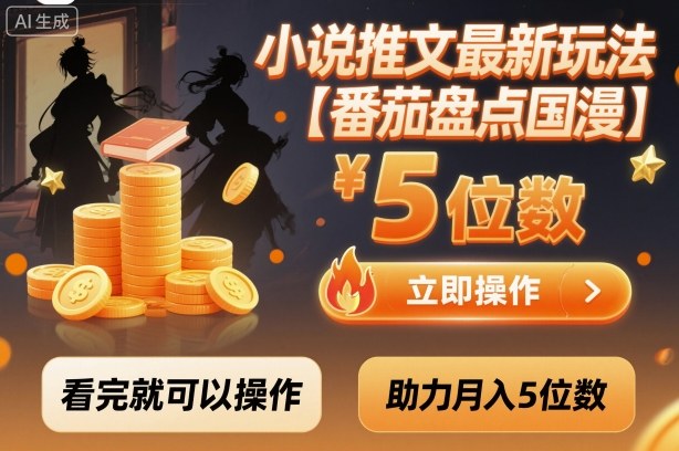 小说推文最新玩法，助力月入5位数【番茄盘点国漫】玩法，看完就可以操作瀚萌资源网-网赚网-网赚项目网-虚拟资源网-国学资源网-易学资源网-本站有全网最新网赚项目-易学课程资源-中医课程资源的在线下载网站！瀚萌资源网