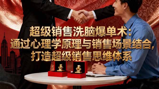 （16370期）超级销售洗脑爆单术：通过心理学原理与销售场景结合,打造超级销售思维体系瀚萌资源网-网赚网-网赚项目网-虚拟资源网-国学资源网-易学资源网-本站有全网最新网赚项目-易学课程资源-中医课程资源的在线下载网站！瀚萌资源网