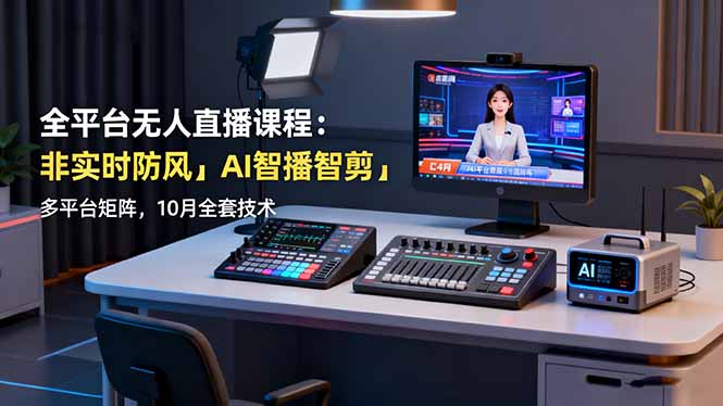 （16414期）全平台无人直播课程：非实时防风＋AI智播智剪＋多平台矩阵，10月全套技术瀚萌资源网-网赚网-网赚项目网-虚拟资源网-国学资源网-易学资源网-本站有全网最新网赚项目-易学课程资源-中医课程资源的在线下载网站！瀚萌资源网