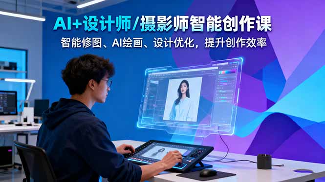 （16398期）AI+设计师/摄影师智能创作课：智能修图、AI绘画、设计优化，提升创作效率瀚萌资源网-网赚网-网赚项目网-虚拟资源网-国学资源网-易学资源网-本站有全网最新网赚项目-易学课程资源-中医课程资源的在线下载网站！瀚萌资源网