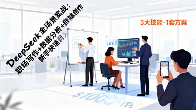 （16418期）DeepSeek全场景实战：职场写作+数据分析+自媒体创作，新手快速月入过万瀚萌资源网-网赚网-网赚项目网-虚拟资源网-国学资源网-易学资源网-本站有全网最新网赚项目-易学课程资源-中医课程资源的在线下载网站！瀚萌资源网