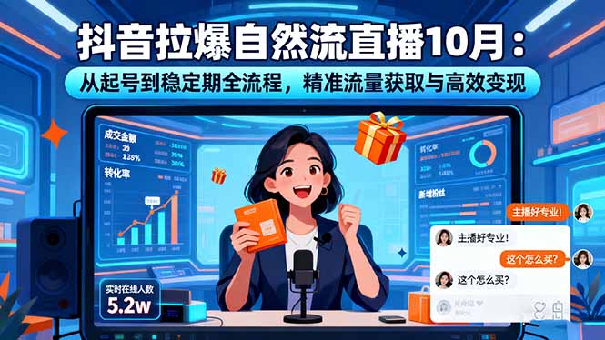 （16339期）抖音拉爆自然流直播10月：从起号到稳定期全流程，精准流量获取与高效变现瀚萌资源网-网赚网-网赚项目网-虚拟资源网-国学资源网-易学资源网-本站有全网最新网赚项目-易学课程资源-中医课程资源的在线下载网站！瀚萌资源网