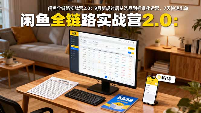 （16263期）闲鱼全链路实战营2.0：9月新规过后从选品到标准化运营，7天快速出单瀚萌资源网-网赚网-网赚项目网-虚拟资源网-国学资源网-易学资源网-本站有全网最新网赚项目-易学课程资源-中医课程资源的在线下载网站！瀚萌资源网