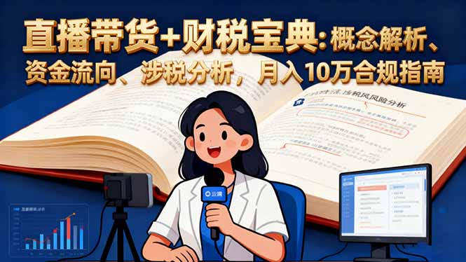 （16444期）直播带货+财税宝典：概念解析、资金流向、涉税分析，月入10万合规指南瀚萌资源网-网赚网-网赚项目网-虚拟资源网-国学资源网-易学资源网-本站有全网最新网赚项目-易学课程资源-中医课程资源的在线下载网站！瀚萌资源网