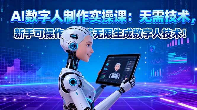 （16376期）AI数字人制作实操课：无需技术，新手可操作，免费无限生成数字人技术！瀚萌资源网-网赚网-网赚项目网-虚拟资源网-国学资源网-易学资源网-本站有全网最新网赚项目-易学课程资源-中医课程资源的在线下载网站！瀚萌资源网