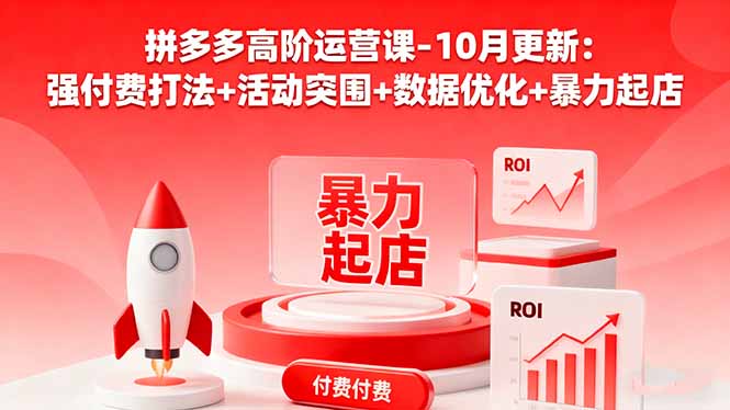 （16366期）拼多多高阶运营课-10月更新：强付费打法+活动突围+数据优化+暴力起店瀚萌资源网-网赚网-网赚项目网-虚拟资源网-国学资源网-易学资源网-本站有全网最新网赚项目-易学课程资源-中医课程资源的在线下载网站！瀚萌资源网
