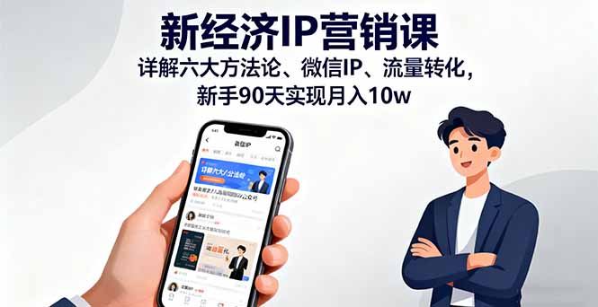 （16194期）新经济IP营销课：详解六大方法论、微信IP、流量转化，新手90天实现月入10w瀚萌资源网-网赚网-网赚项目网-虚拟资源网-国学资源网-易学资源网-本站有全网最新网赚项目-易学课程资源-中医课程资源的在线下载网站！瀚萌资源网