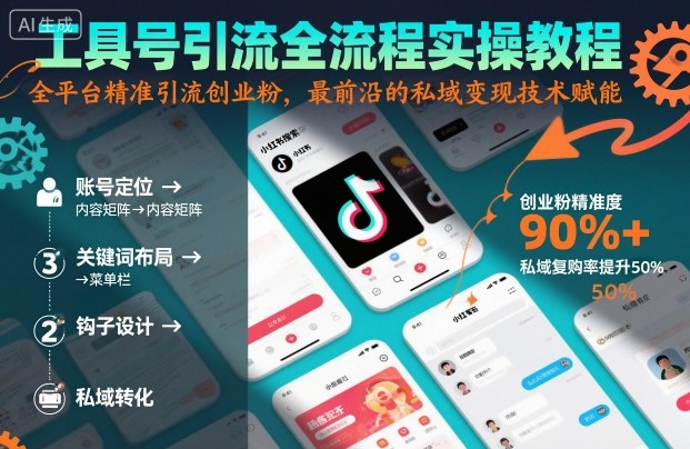 工具号引流全流程保姆级实操教程，全平台精准引流创业粉，最前沿的私域变现技术赋能瀚萌资源网-网赚网-网赚项目网-虚拟资源网-国学资源网-易学资源网-本站有全网最新网赚项目-易学课程资源-中医课程资源的在线下载网站！瀚萌资源网