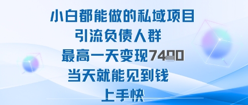 2025年小白都能做的私域项目引流负债人群最高一天变现1k+高变现难度低当天就能见到钱上手快瀚萌资源网-网赚网-网赚项目网-虚拟资源网-国学资源网-易学资源网-本站有全网最新网赚项目-易学课程资源-中医课程资源的在线下载网站！瀚萌资源网