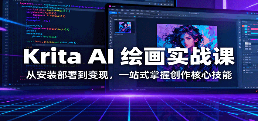 Krita AI 绘画实战课：从安装部署到变现，一站式掌握创作核心技能瀚萌资源网-网赚网-网赚项目网-虚拟资源网-国学资源网-易学资源网-本站有全网最新网赚项目-易学课程资源-中医课程资源的在线下载网站！瀚萌资源网