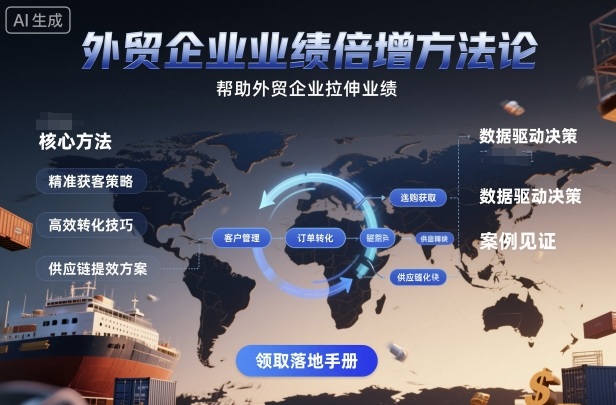 外贸企业业绩倍增方法论，帮助外贸企业拉伸业绩瀚萌资源网-网赚网-网赚项目网-虚拟资源网-国学资源网-易学资源网-本站有全网最新网赚项目-易学课程资源-中医课程资源的在线下载网站！瀚萌资源网