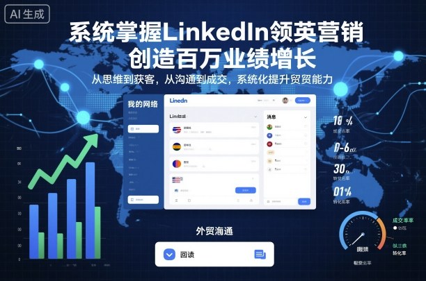 系统掌握LinkedIn领英营销，创造百万业绩增长，从思维到获客，从沟通到成交，系统化提升外贸能力瀚萌资源网-网赚网-网赚项目网-虚拟资源网-国学资源网-易学资源网-本站有全网最新网赚项目-易学课程资源-中医课程资源的在线下载网站！瀚萌资源网