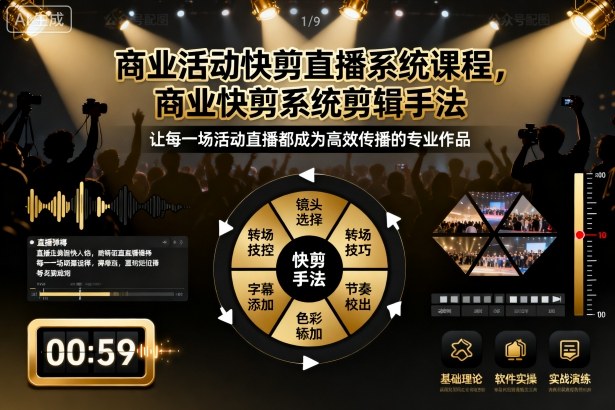 商业活动快剪直播系统课程，商业快剪系统剪辑手法瀚萌资源网-网赚网-网赚项目网-虚拟资源网-国学资源网-易学资源网-本站有全网最新网赚项目-易学课程资源-中医课程资源的在线下载网站！瀚萌资源网