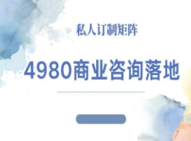 4980商业咨询师落地课程-ip运营高客单教程瀚萌资源网-网赚网-网赚项目网-虚拟资源网-国学资源网-易学资源网-本站有全网最新网赚项目-易学课程资源-中医课程资源的在线下载网站！瀚萌资源网