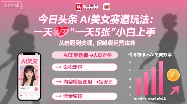 今日头条AI美女赛道玩法，一天轻松5张，小白轻松上手瀚萌资源网-网赚网-网赚项目网-虚拟资源网-国学资源网-易学资源网-本站有全网最新网赚项目-易学课程资源-中医课程资源的在线下载网站！瀚萌资源网