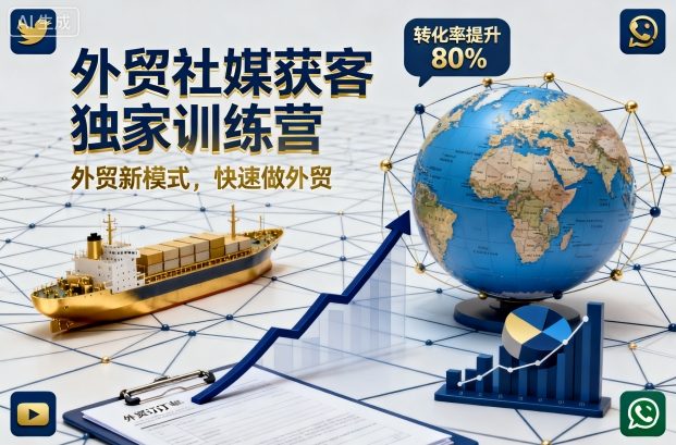 外贸社媒获客独家训练营，外贸新模式，快速做外贸瀚萌资源网-网赚网-网赚项目网-虚拟资源网-国学资源网-易学资源网-本站有全网最新网赚项目-易学课程资源-中医课程资源的在线下载网站！瀚萌资源网