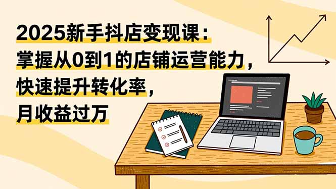 （16606期）2025新手抖店变现课：掌握从0到1的店铺运营能力，快速提升转化率,月收过万瀚萌资源网-网赚网-网赚项目网-虚拟资源网-国学资源网-易学资源网-本站有全网最新网赚项目-易学课程资源-中医课程资源的在线下载网站！瀚萌资源网