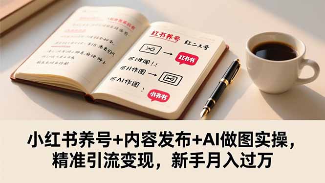 （16498期）小红书养号+内容发布+AI做图实操，精准引流变现，新手月入过万瀚萌资源网-网赚网-网赚项目网-虚拟资源网-国学资源网-易学资源网-本站有全网最新网赚项目-易学课程资源-中医课程资源的在线下载网站！瀚萌资源网