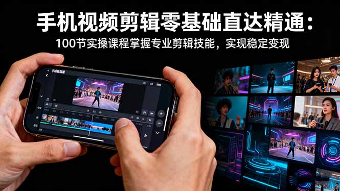 （16466期）手机视频剪辑零基础直达精通：100节实操课程掌握专业剪辑技能，实现稳…瀚萌资源网-网赚网-网赚项目网-虚拟资源网-国学资源网-易学资源网-本站有全网最新网赚项目-易学课程资源-中医课程资源的在线下载网站！瀚萌资源网