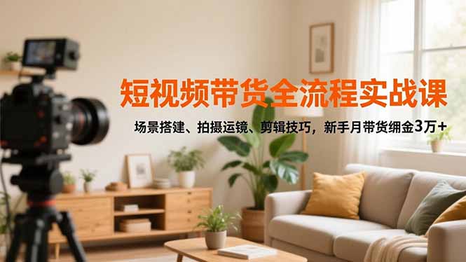 （16679期）短视频带货全流程实战课，场景搭建、拍摄运镜、剪辑技巧，新手月带货佣金3万+瀚萌资源网-网赚网-网赚项目网-虚拟资源网-国学资源网-易学资源网-本站有全网最新网赚项目-易学课程资源-中医课程资源的在线下载网站！瀚萌资源网