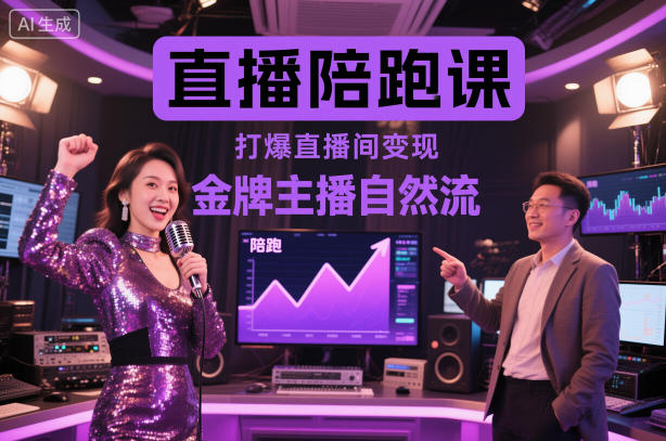 直播陪跑课，金牌主播自然流打爆直播间，复制高变现玩法瀚萌资源网-网赚网-网赚项目网-虚拟资源网-国学资源网-易学资源网-本站有全网最新网赚项目-易学课程资源-中医课程资源的在线下载网站！瀚萌资源网