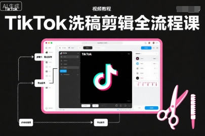 TikTok洗稿剪辑全流程课，PR洗稿剪辑全流程，TK洗稿运营课瀚萌资源网-网赚网-网赚项目网-虚拟资源网-国学资源网-易学资源网-本站有全网最新网赚项目-易学课程资源-中医课程资源的在线下载网站！瀚萌资源网