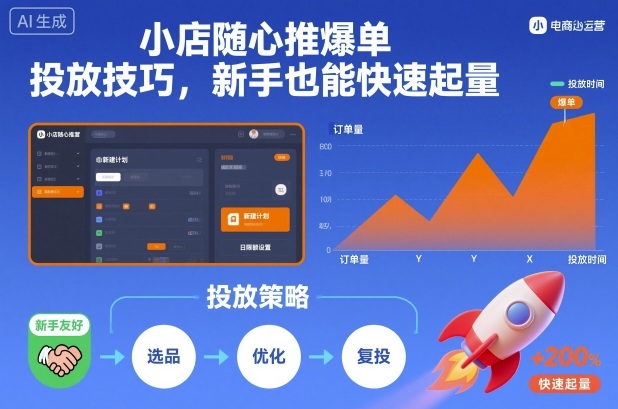 小店随心推爆单投放技巧，新手也能快速起量瀚萌资源网-网赚网-网赚项目网-虚拟资源网-国学资源网-易学资源网-本站有全网最新网赚项目-易学课程资源-中医课程资源的在线下载网站！瀚萌资源网